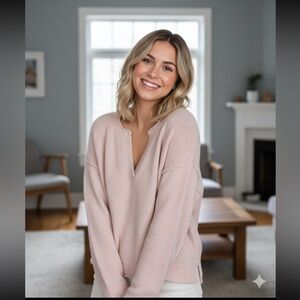 Abercrombie and Fitch Crop Pink Sweater Size L